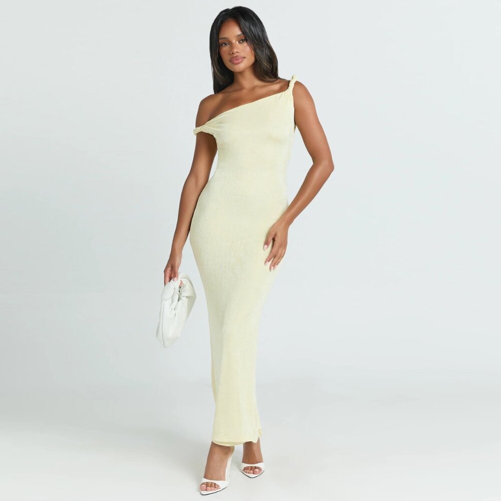 Showpo Isabel Midi Dress in Lemon